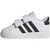 adidas Grand Court Lifestyle Hook And Loop Shoes, Sneakers Unisex-Bimbi 0-24, Bianco (Ftwr White/Core Black/Core Black), 26 EU