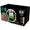 SHEBA Nature's Collection Sapori misti in vaschetta 8x85g Alimento umido completo in salsa per gatti adulti bocconcini con pollo e con salmone