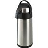 Axentia Caraffa Termica brocca con meccanismo a Pompa in Acciaio Inox a Doppia Parete Bevande Calde e Fredde, capacità: 5 l, Nero/Argento