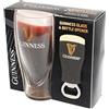 Guinness Shamrock Gift Co. 5568 Apribottiglie e bicchiere da 450 ml con goffratura ufficiale