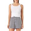 VERO MODA Pantaloncini Vmbumpy Wvn Noos, Bianco Neve/Strisce: Inchiostro India, M Donna