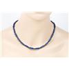 Bundellagems A++ Nature Lapislazzuli Forma Tubo Gemma Perline Collane Fatte a Mano 18'' Un...