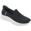 Skechers - Scarpe da Donna Senza Lacci Hands Free Go Walk Flex-Relish, Nero/Bianco, 11 Wide
