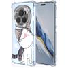 YUXING Cover Trasparente per Honor Magic 6 Pro - Custodia Protettiva Sottile in TPU Morbido Antiurto con Carino Motivo Disegno Cool (Cat)