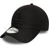 New Era League Essential 940 Los Angeles Dodgers Black/Black Cuffia 9 Forty Uomo, Nero, Fr: Taglia Unica (Taglia Produttore: OSFA)