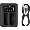 JJC Caricabatteria Doppio USB per Nikon Df D5600 D5500 D5300 D5200 D5100 D3400 D3500 D3300 D3200 D3100 P7800 P7700 P7200 P7100 P7000 Telecamere Sostituisce EN-EL14, EN-EL14a