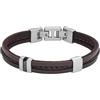 Fossil Bracciale Da Uomo, Lunghezza: 213 mm, Larghezza: 10,8 mm Bracciale In Pelle Marrone, JF04133040