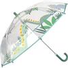 Sterntaler Ombrello Dino Rexi - Ombrello per bambini con chiusura in velcro - Ombrello con manico semicircolare - Ombrello per bambini con stampa Dino, trasparente, multicolore