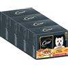 Cesar Mangime per cani per adulti in gelatina, 48 sacchetti per porzioni, 12 x 100 g (confezione da 4) - Alimento bilanciato per cani bagnato, con pollo e manzo
