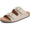 Dokela Ciabatte Donna Sandali Uomo Zoccoli Comfort Pantofole Regolabile Scarpe da Giardino Sabot Antiscivolo Traspirante Beige EU46