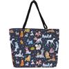 Disney - Borsa tote da donna con stampa cani di Disney, 101 dalmati, Lilli e il Vagabondo, Dodger; misura grande in tela, per viaggio e lavoro, per tutti i giorni, accessorio a tema DIsney.