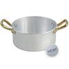 Pentalux casseruola a servire monoporzione Alluminio Puro 99,5% 2 Manici in Ottone Spessore 3mm (10cm)