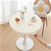 Highdi Tovaglia Rotonda con Bordo Elastico, Copritavolo Rotondo con Antiscivolo Elastico Tovaglie Rotonde Antimacchia per Salotto caffè Pranzo Giardino (ф160cm,Beige)