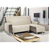 BIANCHERIAWEB Copridivano con Penisola Sofà Cover Trapuntato Antimacchia Double Face 240cm Panna