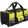 RYOBI - Borsa con fondo rinforzato su ruote (56 x 29 x 30 cm) per 4 o 5 utensili - 2 ruote e manico telescopico per un facile spostamento - Capacità: 49L