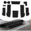 YEE PIN T Cross 2022 Tappetini in gomma compatibili con V W T Cross 2018-2022 Tappetini antiscivolo per console centrale, scatola di immagazzinaggio interno (bianco)