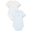 Chicco Set 2 Body Aperto Spalla a Manica Corta, Neonato