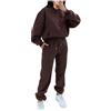 HAOLEI Tuta Donna Invernale Yoga 2 Pezzi Leggero Da Ginnastica Autunno Inverno Curvy Jogging Tracksuit Fitness Felpa Con Cappuccio E Pantalone Palestra Donna Tuta Felpata Tute da Causal per la Casa