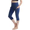 CAMBIVO Leggins Sportivi Donna 3/4 Vita Alta, Pinocchietto Leggings Capri Palestra Push up Comodi, Pantaloni Yoga Pants Opaco Elasticizzati con 3 Tasche per Fitness Ginnastica Workout Pilates