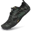 SAGUARO Scarpe Barefoot Minimaliste Uomo Donna Scarpe da Trail Running Trekking Scarpette da Scoglio Nero Bianco 39 EU