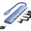 LENTION Hub USB C con HDMI 4K, PD 100W, USB C USB 3.0 & 2.0, Adattatore per MacBook Pro 2024-2016, MacBook Air 2024-2018, iPad Pro Air, iPhone 15 Plus Pro Max, Surface Pro (CH17, Blu)