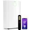 Klarstein DryFy ProConnect 16L Deumidificatore, Wi-Fi, Silenzioso, Timer 24h, Filtro HEPA, Controllo Umidità, Portatile per Casa/Ufficio, Stanze fino a 24m², Bianco