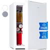Klarstein Mini Frigo Retro, Frigo Portatile da Camera con Freezer 4L, Frigorifero Piccolo Silenzioso da Ufficio, Mini Frigo Bar con Ripiani Rimovibili, Frigo Bar da Campeggio, Temperatura 5-14°C, 67L