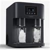 Klarstein Macchina Ghiaccio 1.8L, Macchina del Ghiaccio Professionale, Fabbricatore Ghiaccio Secco Alimentare 15kg, Ghiaccio Tritato e a Cubetti, Macchina Ghiaccio Casa Cocktail Pulizia Rapida