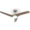 Klarstein Figo - Ventilatore da Soffitto, 2in1: Ventilatore & Lampadario, Diametro: 52" (132 cm), 3 Pale, Flusso: 1.39 m³/h, 2 Direzioni di Rotazione, 3 velocità, Silenzioso, Titanio