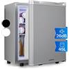Klarstein Happy Hour Mini Frigo, Frigo Portatile da Camera, Frigorifero Piccolo Silenzioso da Ufficio, Mini Frigo Bar con Illuminazione Interna e Ripiani Rimovibili, Frigo Bar da Campeggio 6-18°C, 45L