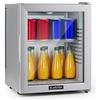 Klarstein Brooklyn Mini Frigo, Frigo Portatile da Camera, Frigorifero Piccolo Silenzioso da Ufficio, Mini Frigo Bar con Illuminazione Interna e Ripiani Rimovibili, Frigo Bar da Campeggio 12-18°C, 23L