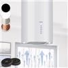 Klarstein Cappa Isola Sospesa, Cappa Cucina con Timer, Flusso d'Aria di 650m³/h, Cappa Sospesa per Isola Cucina con 3 Modalità e Design Candelabro