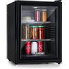 Klarstein Mini Frigo Bar da Camera, Portatile, Frigorifero Piccolo da Ufficio con LED, Ripiani Rimovibili, per Campeggio e Skin Care 12-18°C, 42L