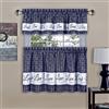 Achim Curtain Coppia di Tende da Finestra e mantovana, Poliestere, Marina Militare, W 14 x L 58 (1 Panels)