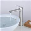 Kelelife Rubinetto Bagno Miscelatore Rubinetto per Alto Lavabo, Finitura Opaca/Nichel Spazzolato