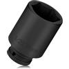 TYBYBB Inserto per chiave a bussola esagonale, 36 mm, dado esagonale da 1/2, in acciaio CV, chiave a bussola esagonale, inserto per chiave dinamometrica (78 mm di lunghezza)