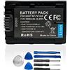 szyuya Batteria per camera portatile NP-FV100A 3410mAh compatibile SONY PXW-X70 FDR-AX33 FDR-AX40 FDR-AX45 FDR-AX53 FDR-AX60 HDR-PJ675 NEX-VG30 NP-FV70A