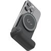 ShiftCam SnapGrip,Impugnatura per batteria mobile con pulsante di scatto wireless,Powerbank integrato con ricarica wireless Qi,dock da tavolo (nero mezzanotte)