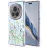 YUXING Cover Trasparente per Honor Magic 6 Pro - Custodia Protettiva Sottile in TPU Morbido Antiurto con Carino Motivo Disegno Cool (Flower Bush)