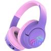 PowerLocus Cuffie Bluetooth per Bambini, Cuffie Wireless per Ragazzi, 74/85/94dB Limite di Volume, Luci a LED, Cuffie Over Ear Pieghevole Senza Fili con Microfono, Collegare 2 Cuffie a Un Dispositivo