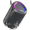 UOHHBOE Cassa Bluetooth Portatile Potente 15W Impermeabile Altoparlante Abbinamento TWS Speaker Bluetooth 5.3 15 Ore Distanza di Connessione di 30m Luce LED AUX e TF per Viaggi, All'aperto e Feste