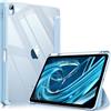 FINTIE Cover per iPad Air 11 Pollici M4/M3/M2 (2026/2025/2024), iPad Air 5a/4a Gen 10,9 (2022/2020) con Portapenne - Sottile Leggero Trasparente Custodia Posteriore con Bordo in TPU, Cielo Blu