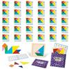 BONNYCO Tangram Legno Bambini Pack 30 Gadget Compleanno Bambini. Mini Giochi Regalini Fine Festa Compleanno, Regalino Fine Festa Invitati. Persierini Giochini per Feste, Mini Puzzle Gadget Scuola