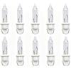 ShuoHui Lampadina di ricambio/per mini luci a incandescenza, 12 V, 1,2 W, blister, bianco caldo (10)