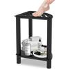 IGTOPS Sgabello Angolare Metallo per Doccia con Mensola per Stoccaggio - Impermeabile per Rasatura e Cura Gambe - Seduta Bagno