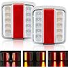 DARKGUARD Luci Posteriori per Rimorchio Led 12v,2 x Fanali Posteriori Luci Posizione Rimorchio Agricolo LED Lampadine Impermeabile Universale per Veicolo Rimorchio Caravan Camion Autocarro E-Mark