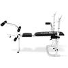 KLAR FIT Workout Hero - Panca Multifunzione, per Allenamento Palestra , Curl per Braccia e Gambe, Fino a 160 Kg, Schienale Regolabile su 3 Livelli, Acciaio, Bianco Opaco