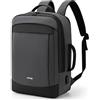 HOMIEE Zaino Porta PC Espandibile da 22L a 30L Tessuto Impermeabile Portatile Laptop Notebook Computer con Caricatore USB per Uomo Donna Lavoro Ufficio Scuola Università Viaggioe, Grigio