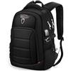 HOMIEE Zaino Porta PC 17.3 Pollici Laptop Computer Portatile Borsa Multifunzional Impermeabile Zaino Uomo con Caricatore USB da Viaggio Lavoro College Università Scuola Casual