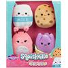 Squishville SQM - Squishmallows di peluche, confezione da 4 pezzi, 5,1 cm, confezione da 4